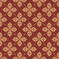 Seamless vector gold and brown damask floral pattern