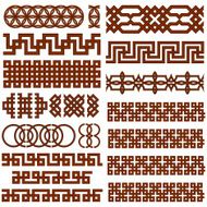 17 Oriental Geometrical Seamless Borders