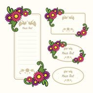 Floral Label Set N4