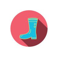 Boots icon Garden rubber shoes sign N13