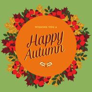 Happy Autumn greeting card