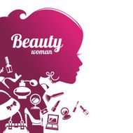 Fashion beautiful woman silhouette Shopping icons set N4