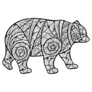 Stylized bear zantangl N2