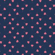 Seamless pattern with heart balloons