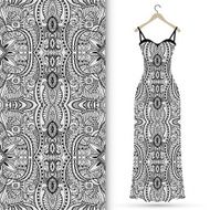 Fashion illustration women&#039;s dress on a hanger with seamless N2