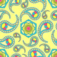 Bright seamless paisley pattern N3