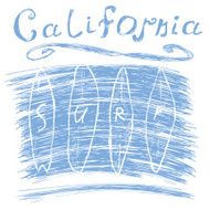California surf typography t-shirt Printing design graphics vector poster N3