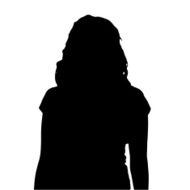 Vector silhouette of a woman N730