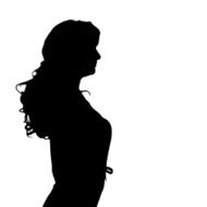 Vector silhouette of a woman N731