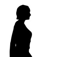 Vector silhouette of a woman N732