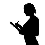 Vector silhouette of a woman N733