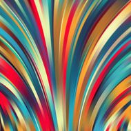 Colorful smooth light lines background Blue red orange colors