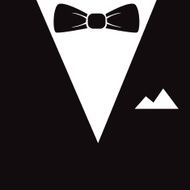 tuxedo man vector icon