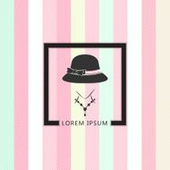 vector abstract woman vintage design banner logo app background