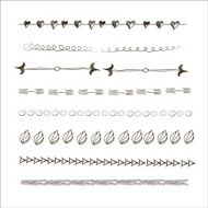 Hand-drawn vector line border set and design element N10
