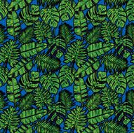 Tropical jungle leaves pattern