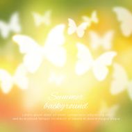 Abstract shining spring summer background with butterflies N2