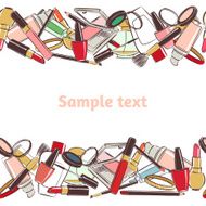 Pattern makeup and beauty cosmetics