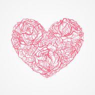 Heart of flowers roses N9