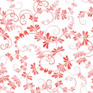 watercolor floral pattern seamless vector illustration