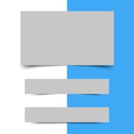 Banners with shadows Paper Set of transparent realistic shadow