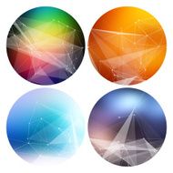 Colorful collection set of trendy geometric abstract shapes N3