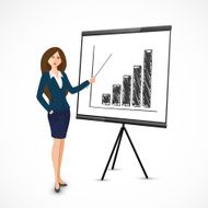 Character of young business woman