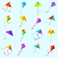 Vector color kite set