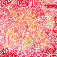 watercolor background with seamless paisley pattern N2