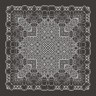 Vector Beautiful Deco Black Mandala N328
