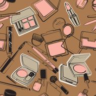Seamless cosmetics pattern N2