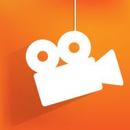 Videocamera web icon flat design N2