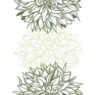 Template background with flowers dahlia