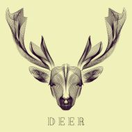Hipster stylize vector deer