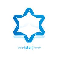 Imitation of Origami David Star from paper