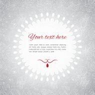 Gentle grey card with copy space and white lace