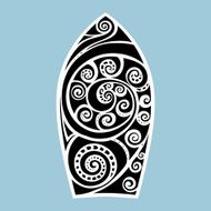 Surf board Tattoo style N2