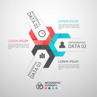 Modern business step origami style options banner N16