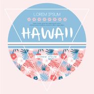 Hawaii country club Vector print