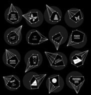 Abstract polygonal label design Elements of astronomy N53