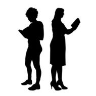 Vector women silhouette N43
