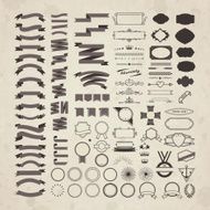 retro ribbons and labels collection