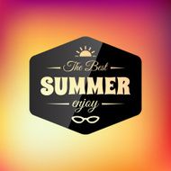 Retro styled summer calligraphic design card N5