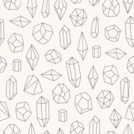 Seamless pattern with crystals