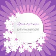Cute background with branches leafs white flowers and copyspace