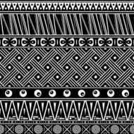 Tribal Seamless Pattern Ethnic Vector Background N24