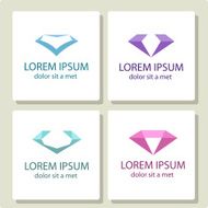 Stylized diamonds symbol Vector illustration