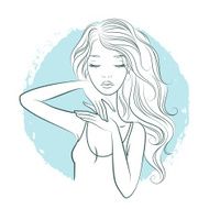 Vector beautiful girl N2