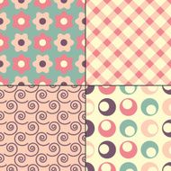 Set of 4 seamless patterns N3