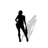 Vector silhouette of a woman N735